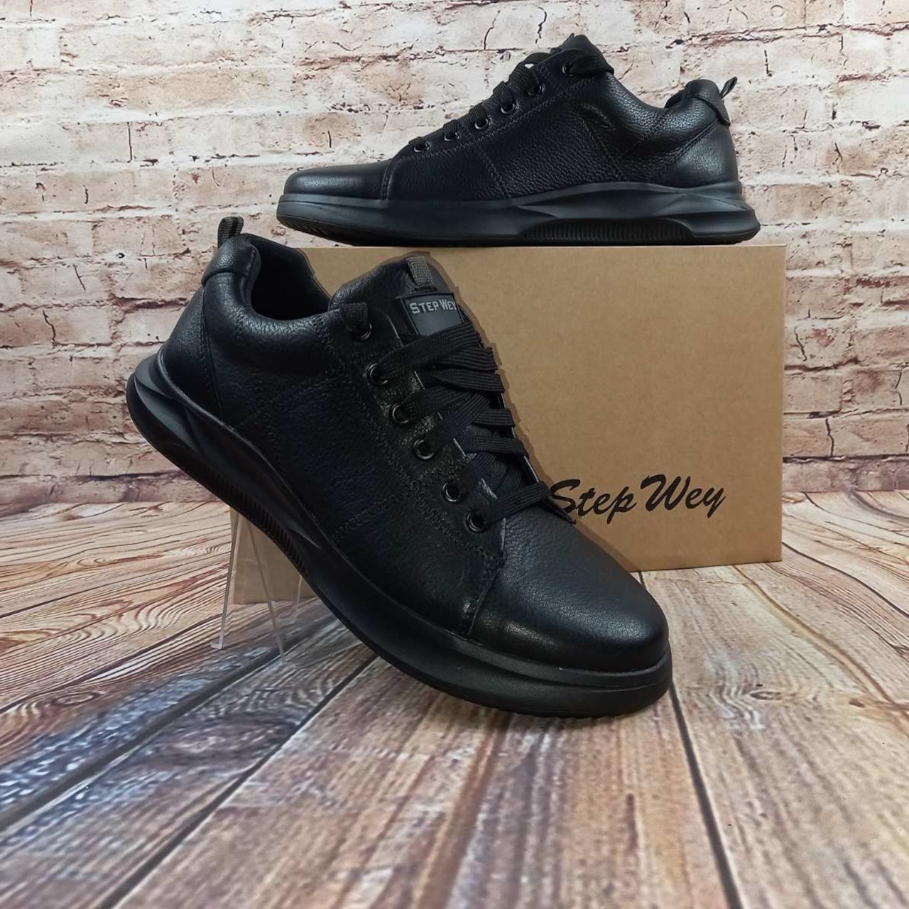 Туфлі чоловічі чорні шкіра Step Wey 3106