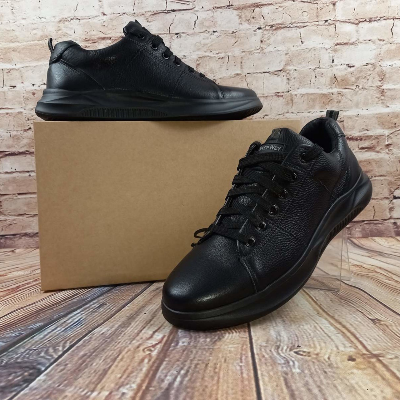 Туфлі чоловічі чорні шкіра Step Wey 3106