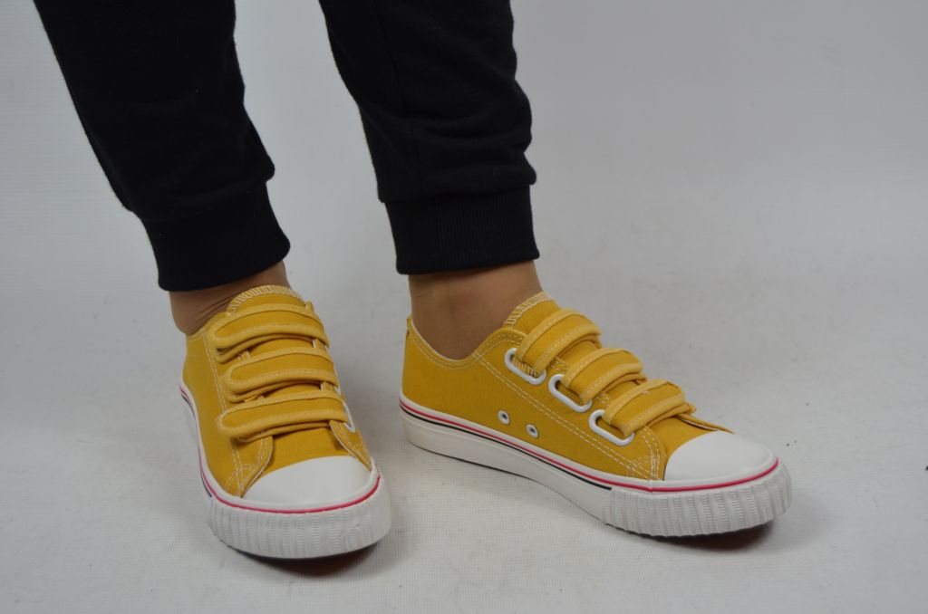 Кросівки кеди підліткові унісекс Comfort-baby 896-3, останній 36 розмір3 жовті текстиль