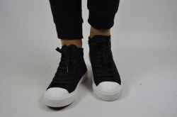 Кросівки кеди підліткові Comfort baby 333-32 чорні текстиль, останній 35 розмір