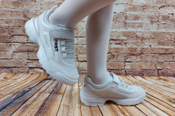 Кросівки дитячі гумка + липучка текстиль білі Djong-golf 5545-7